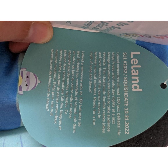 Squishmallow Leland The Fish NWT 14" - Picture 8 of 11